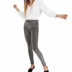 Madewell Grey Pinwale Corduroy High Rise Skinny Jeans 27 Petite
